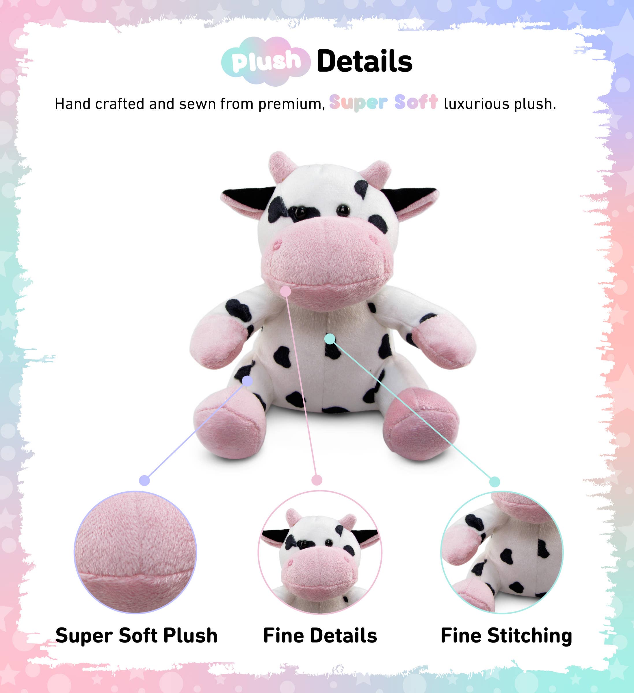 Cota Global - Wholesale Stuffed/Plush Toy - Kids & Baby - 6" Plush - Cow1