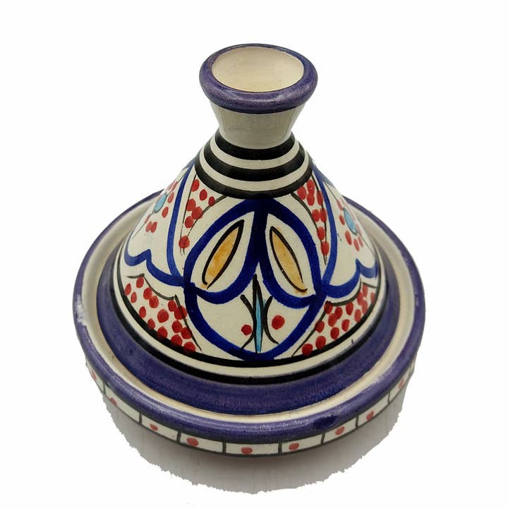 Etnico Arredo – Prato/tigela decorativa por atacado – Mini tajine étnico marroquino de cerâmica e terracota para especiarias e molhos