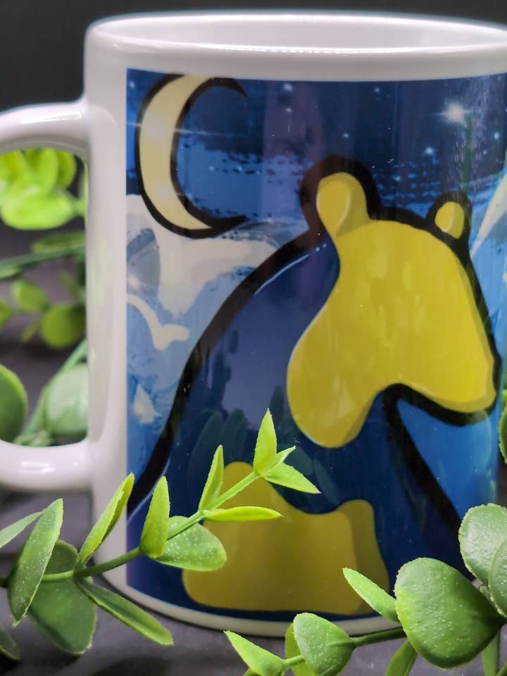 Mug d'art personnalisé par un artiste ojibwé pour la vente par Moonbeam Healing
