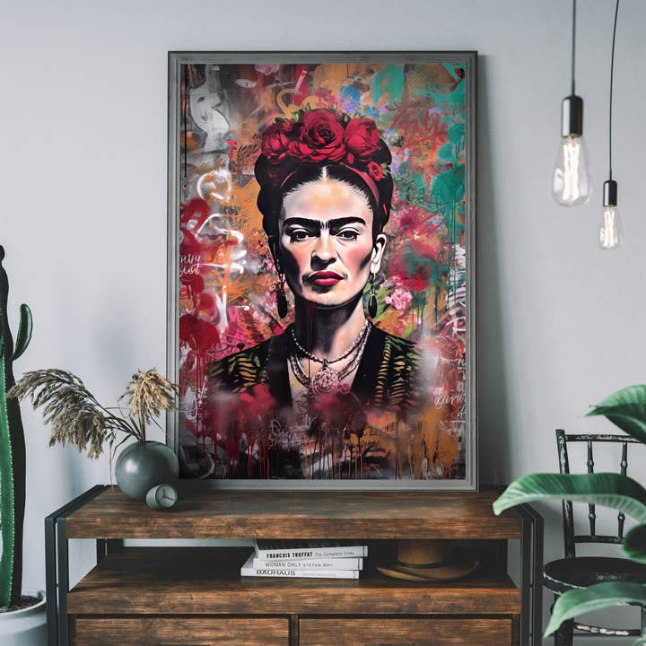 Ink & Drop – wholesale Art print – Frida Kahlo Graffiti Stencil Print