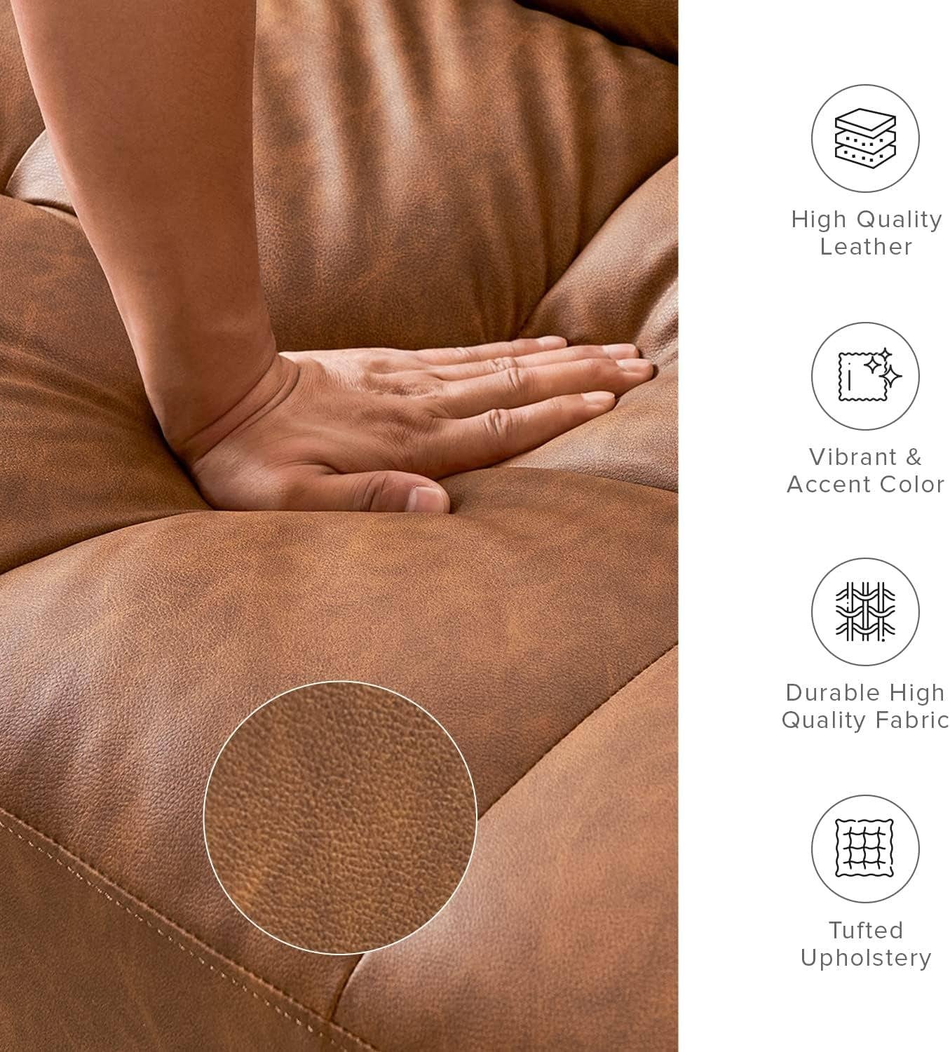 Pecan Brown Faux Leather Mid Century Modern Multi Functional Sofa Bed Futon for wholesale on Faire4