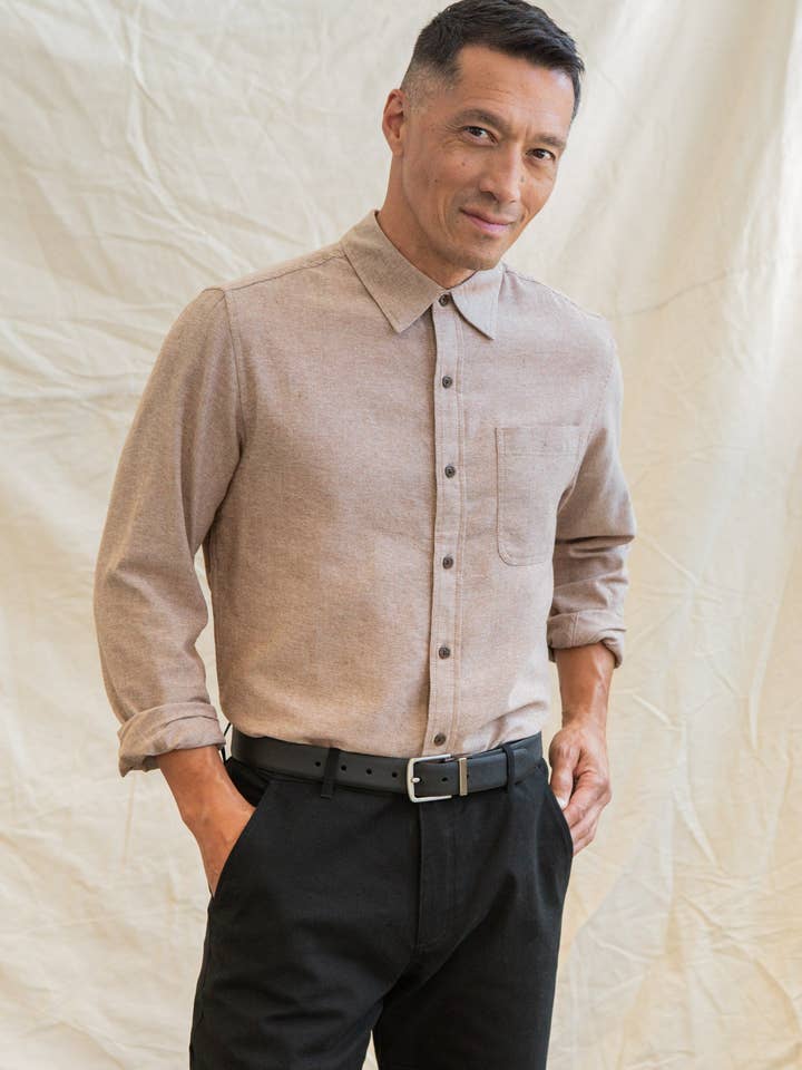 Larson Skjorta / Rost Chambray för wholesale av Bridge & Burn