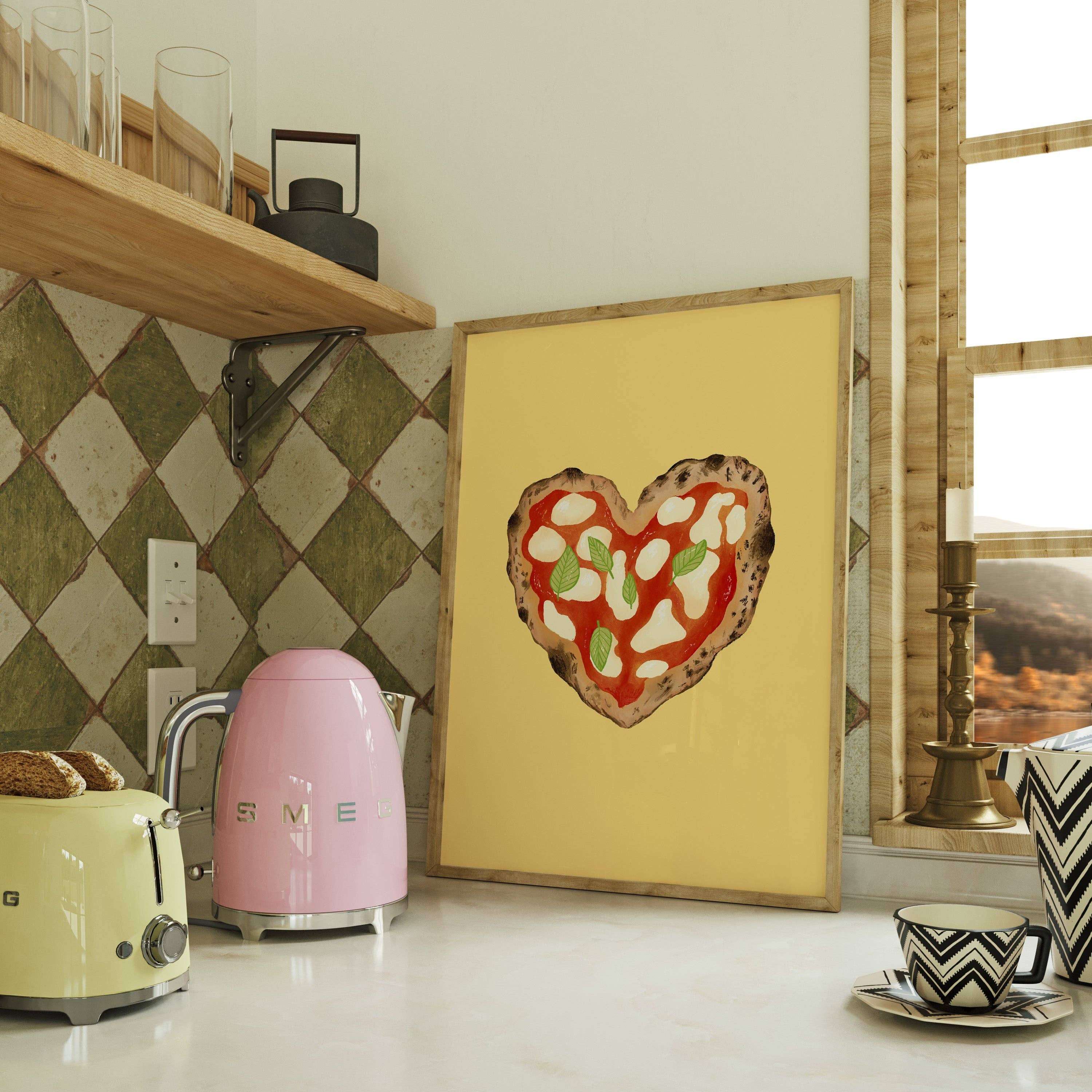 Studio Dolci – wholesale Poster – POSTER PIZZA HEART LIGHT YELLOW1