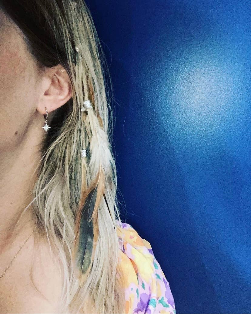 Unicorns and Raindrops - Wholesale Hair Extensions - Clip in feather hair extension accessories festival 1