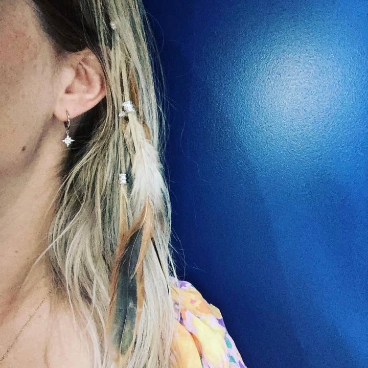 Unicorns and Raindrops - Wholesale Hair Extensions - Clip in feather hair extension accessories festival 1