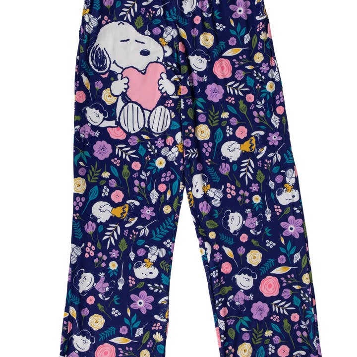 BRIEF INSANITY - Wholesale Lounge Sweatpants/Joggers - Women's - Snoopy Floral Lounge Pants