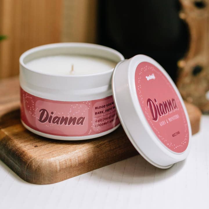 Bewick'd Studio - Wholesale Travel Candles - Dianna 4oz Candle - Licensed Gods & Monsters Bookish Merch0