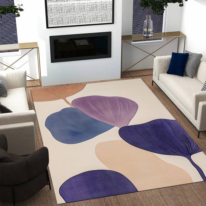 Violet Frond - Alfombra de lana NZ hecha a mano - Opciones personalizadas para venta al por mayor de Sova Rugs