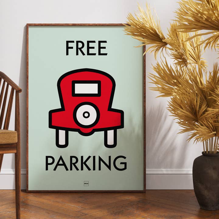 Schild - Kostenloses Parken (A1) für den Großhandel von Orcaz Designs