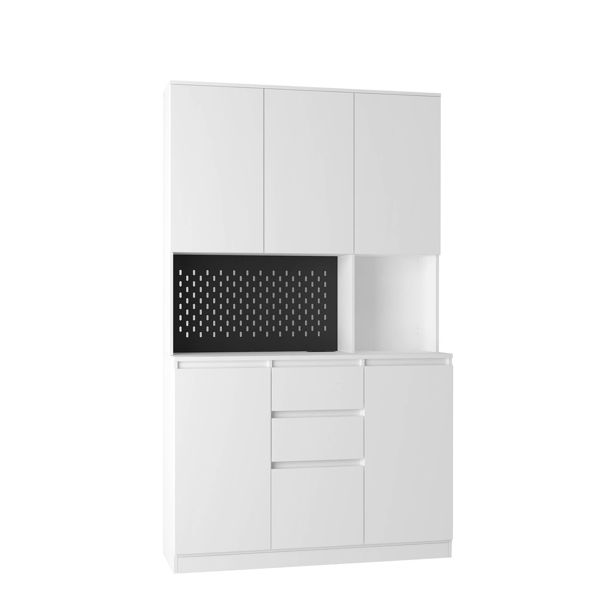 39F Inc. - Vente Armoire - Armoire de garde-manger 74", station de charge, support pour micro-ondes6
