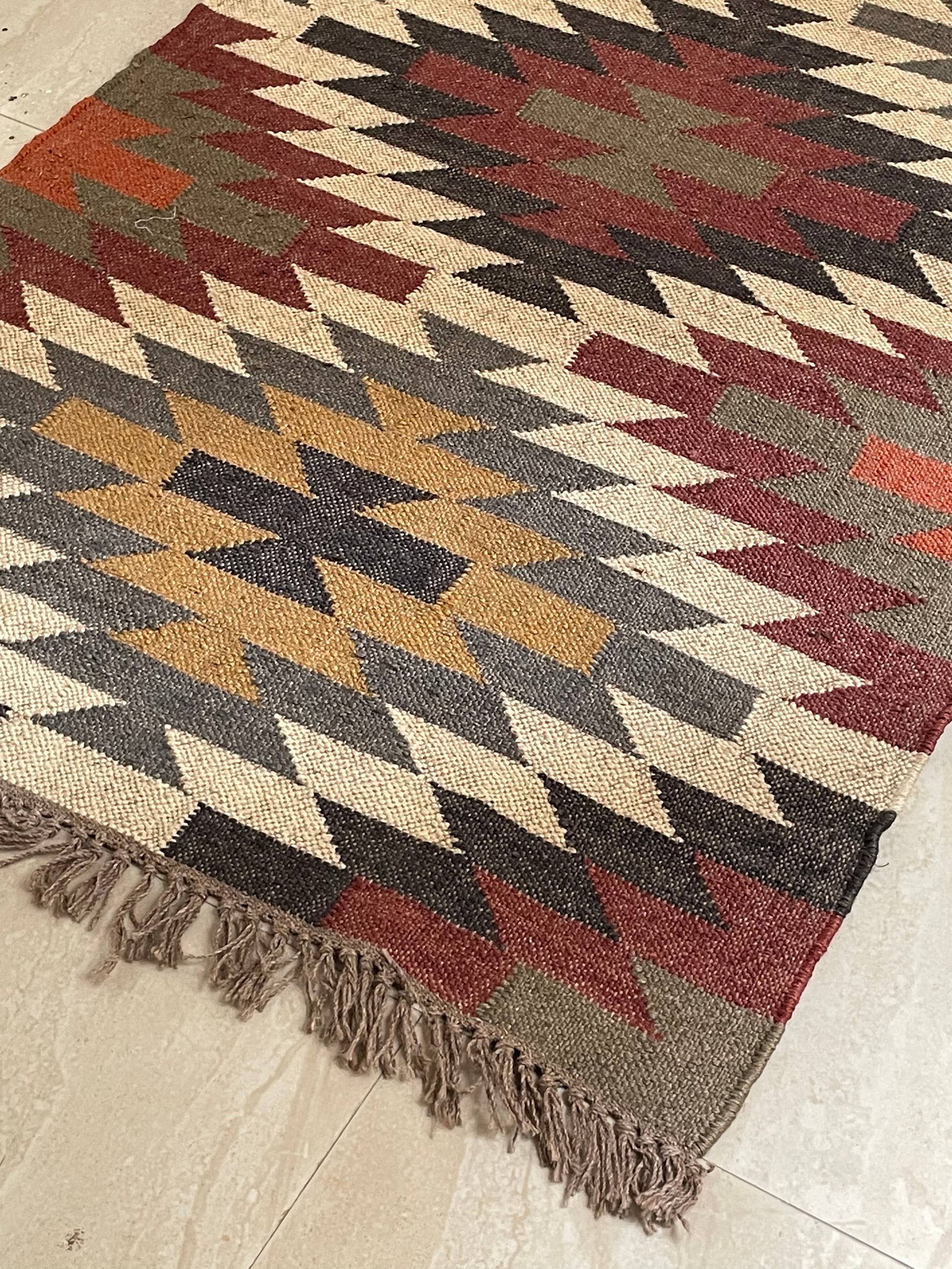 Rugs Boutique – wholesale Area rug – 3 x 8 Ft - Jute\Wool Handmade Kilim RugCarpet,Home Decor.5