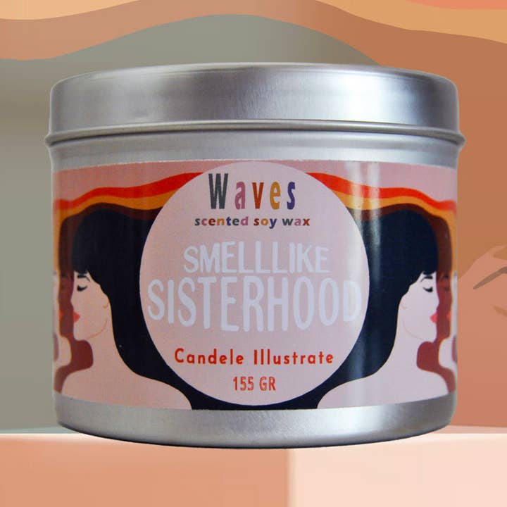Waves soy wax - Venta al por mayor Velas en tarros - Vela ilustrada SisterHood0