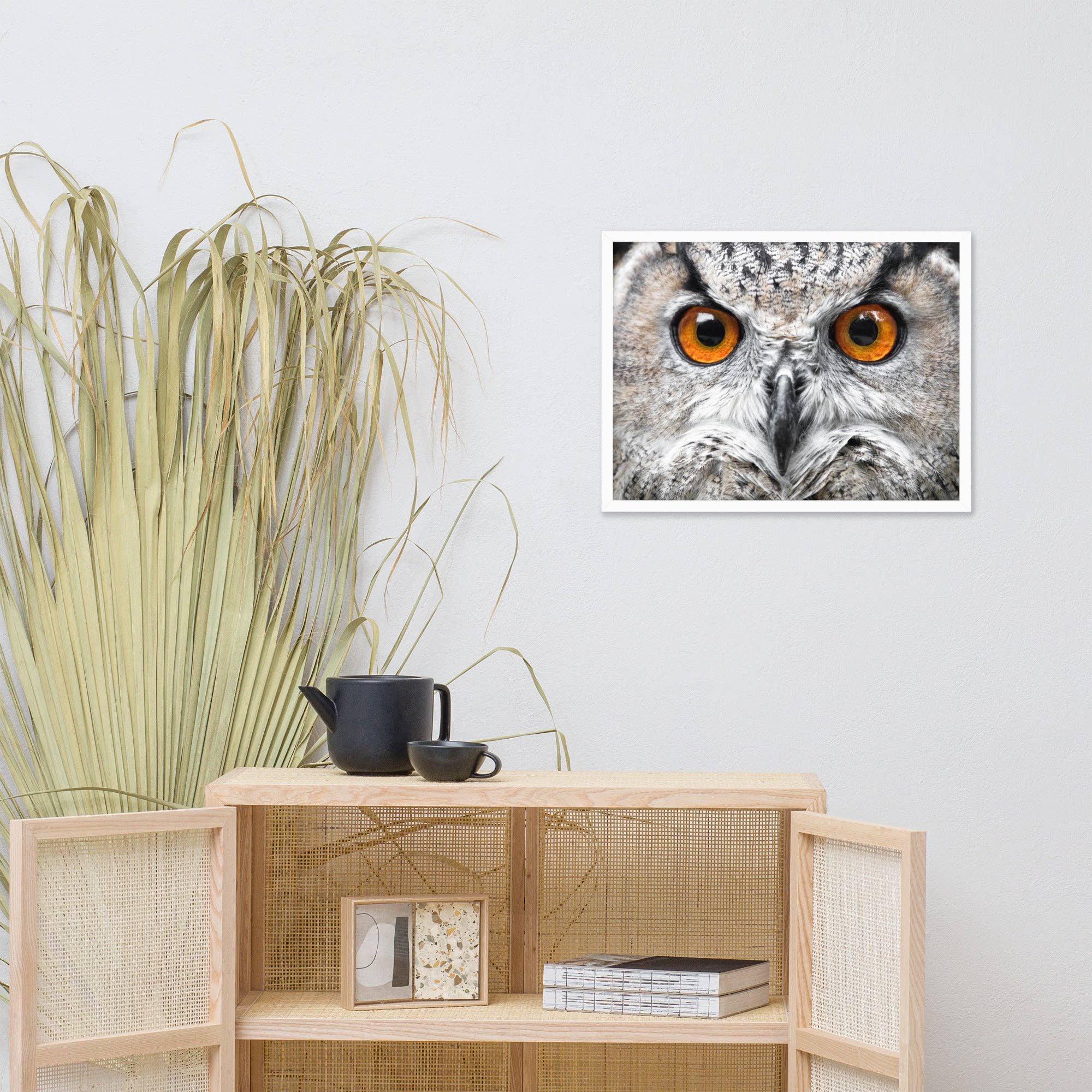 Pipa Wall Art & Home Decor - Wholesale Art Print - Close-up Yellow Owl Eyes Animal Wildlife Framed Wall Art18