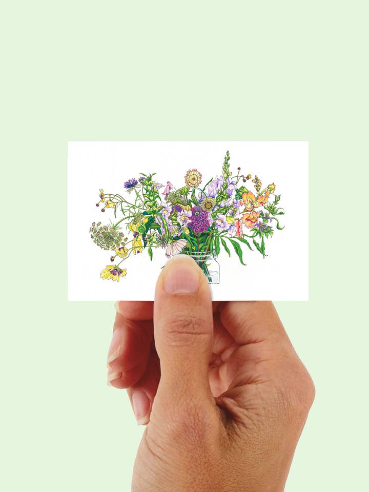 Florist Flat Card - August Abundance for wholesale by Vivid Cottage