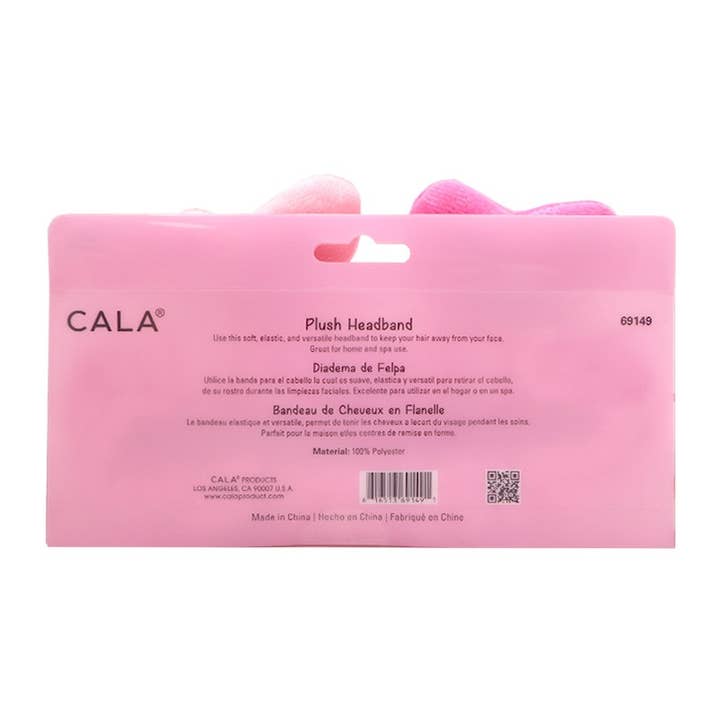 PINEAPPLE Beauty – Großhandel Spa-Stirnband – CALA 69149 rosa Plüsch-Stirnband mit Herz - 6 Stück2