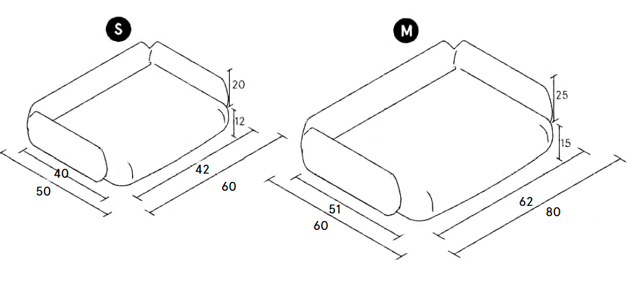 VOL DOG - Vendita all'ingrosso Letto - Cani - Divano per cani PILLOWS BED19