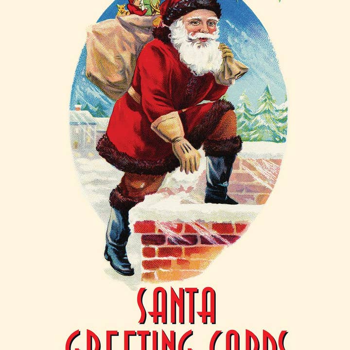 SCB - Wholesale Christmas Card - Santa Greeting Cards: 20 Assorted Cards In Deluxe Tin