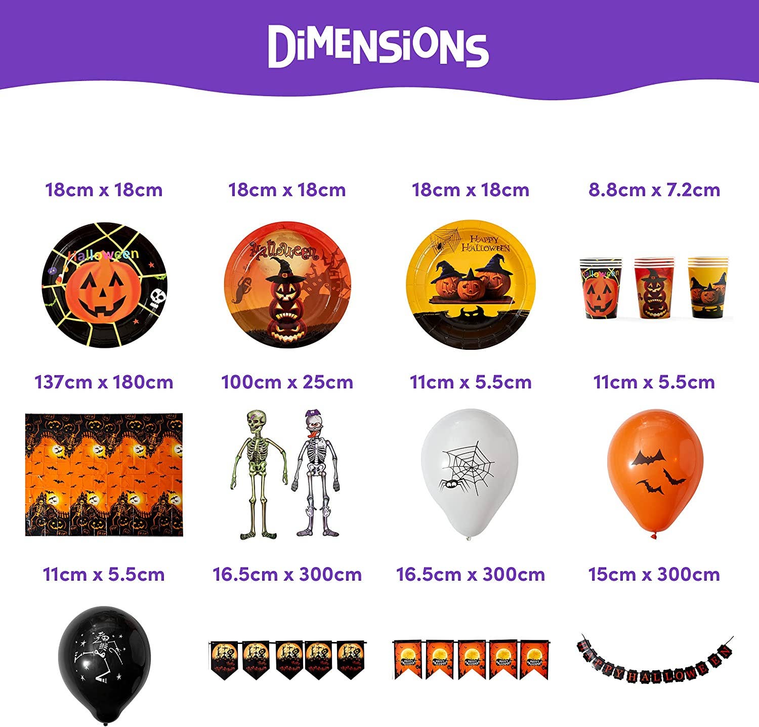 The Twiddlers - Wholesale Decal - Party Decorations - 80 Piece Halloween Tableware & Decorations Set7