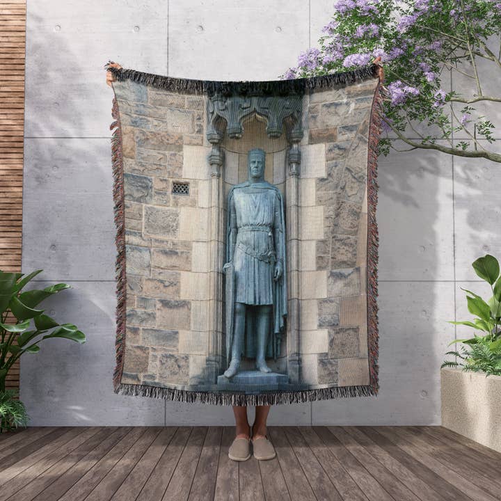 3dRose - Wholesale Throw Blanket - 3dRose, Scotland, Edinburgh, Edinburgh Castle knight statue - EU36 MWR0063 - Micah Wright, Blanket2