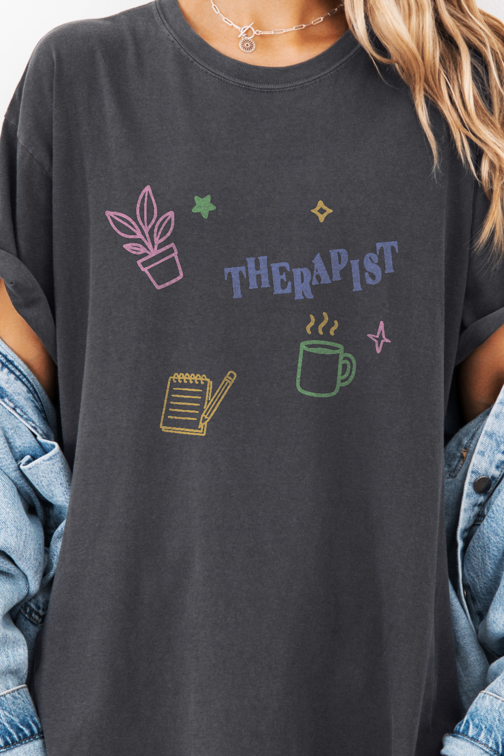 Girl Tribe Co - Wholesale Screen Printed T-Shirt - Women's - Therapist Icon Tee0