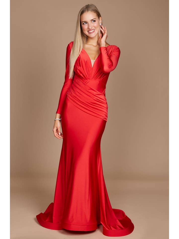 Kos Couture - Wholesale Gown - Women's - Long Sleeve Formal Evening Dress 25