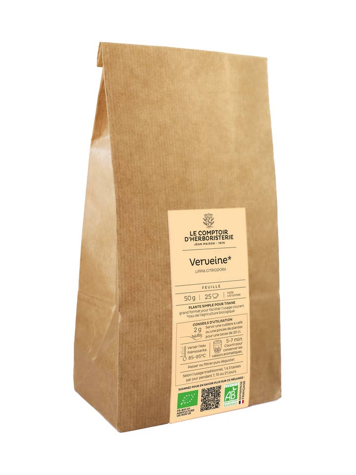 ORGANIC VERBENA LEAF MAX. PACK 50G for wholesale by LE COMPTOIR D'HERBORISTERIE