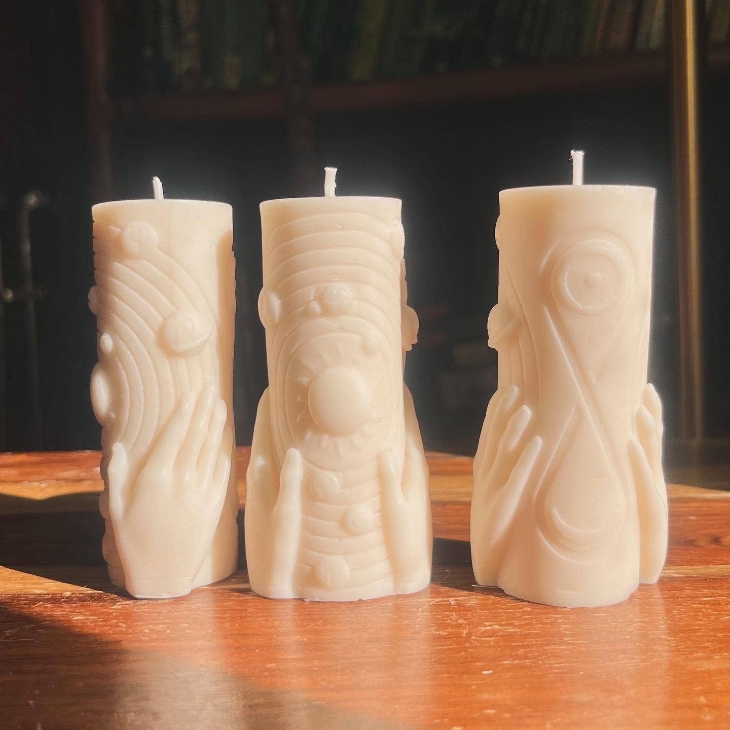 Beauty and the Moon - Wholesale Novelty Candle - Astrology Astronomy Solar System Beeswax Candle3