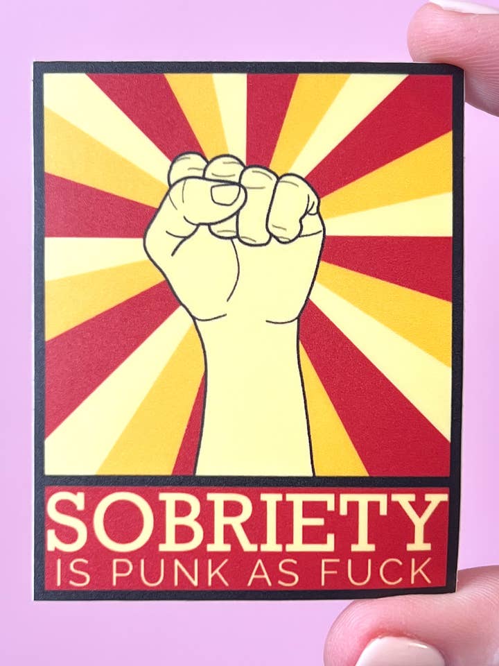 La sobriété, c'est punk à mort autocollant pour la vente par Uplifter Sticker