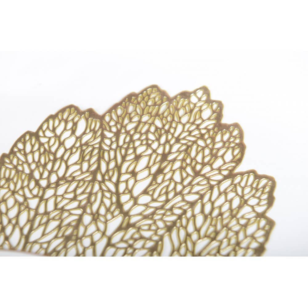 AULICA - Wholesale Placemat - Oak leaf gold charger plate2