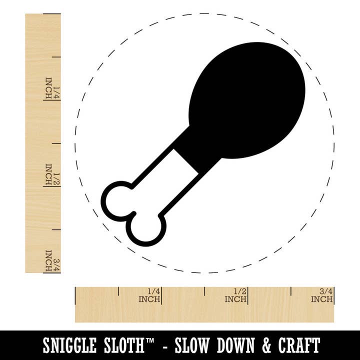 Sniggle Sloth - Wholesale Rubber/Decorative Stamp - Chicken Leg Rubber Stamp for Stamping Crafting Planners1
