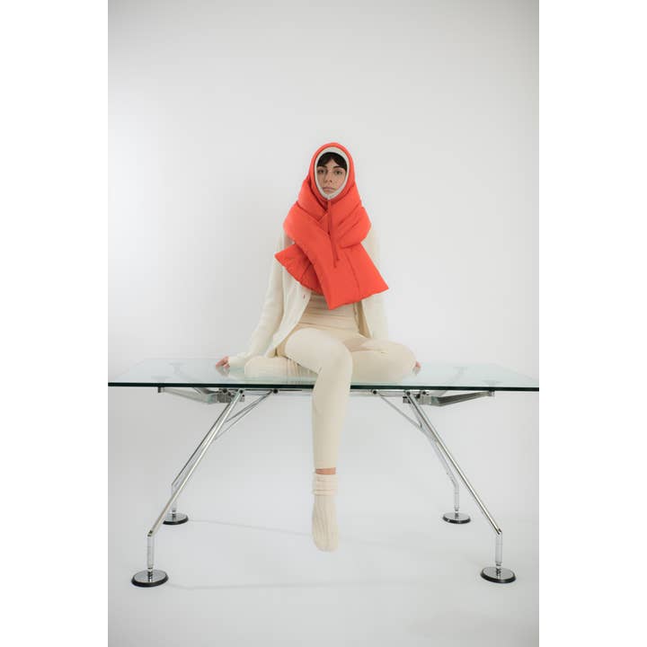 Abstract - Wholesale Scarf - Women's - Water-repellent recycled nylon padded scarf9