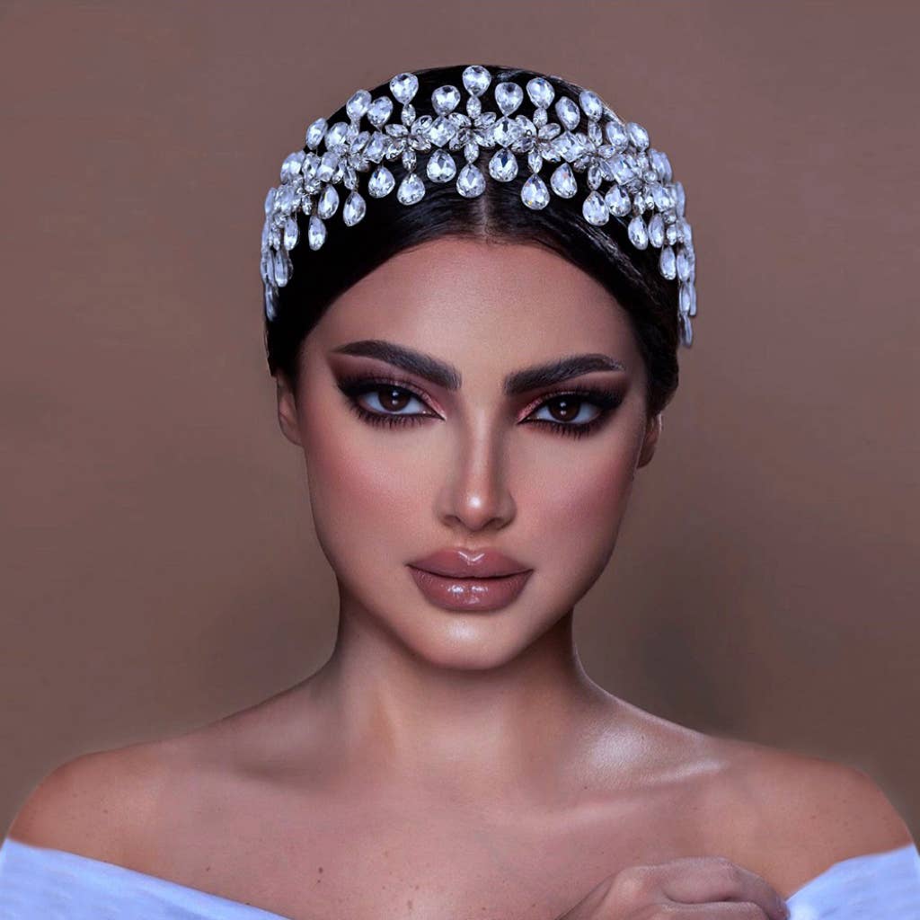 Happy Dream Gifts – wholesale Fashion headband – women's – Elegant Wedding Headpiece for Women, Crystal Party Headband3