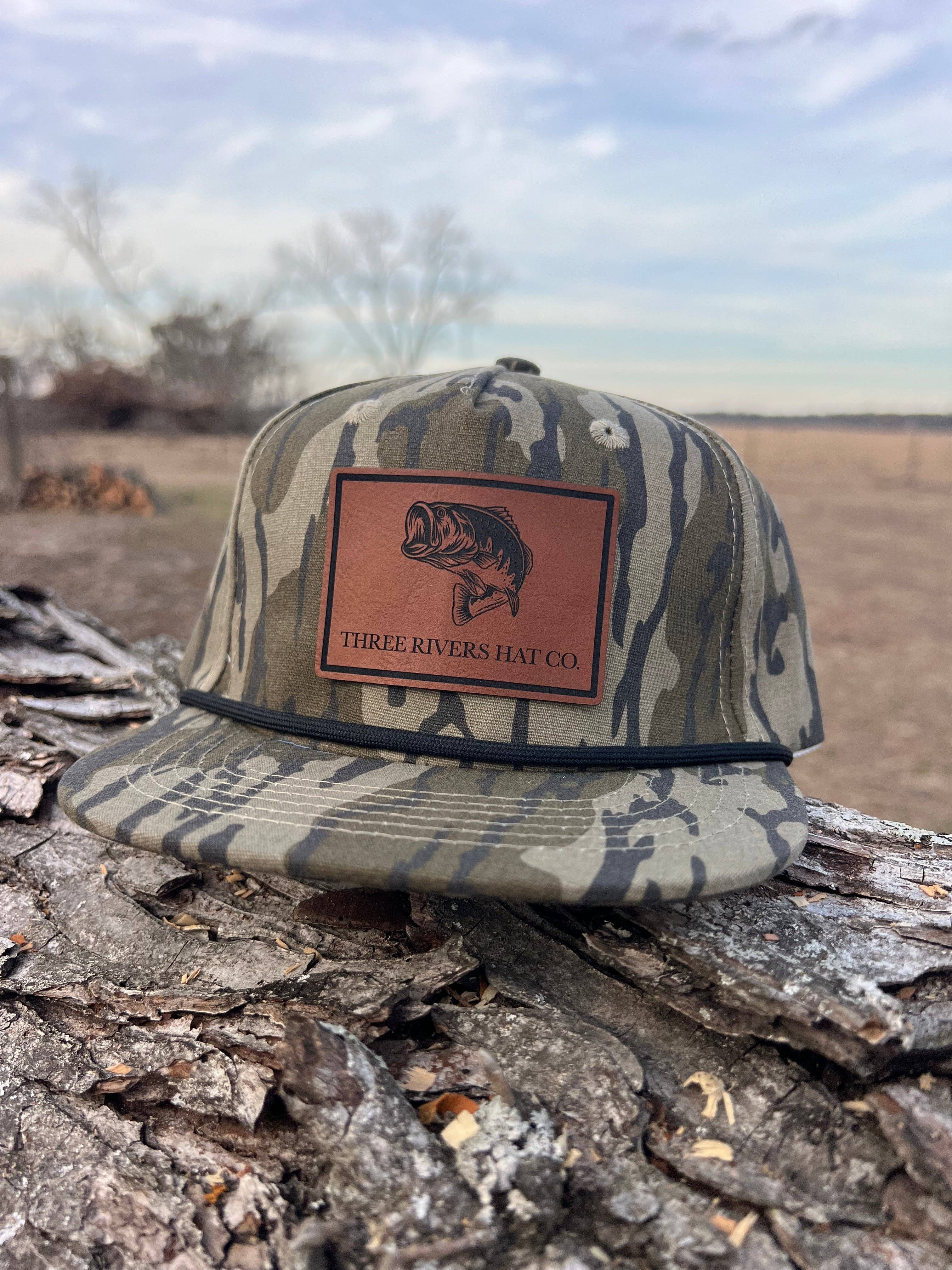 Three Rivers Hat Co. - Wholesale Truckerpet - Uniseks - Bass Silhouette - Touw Snapback2