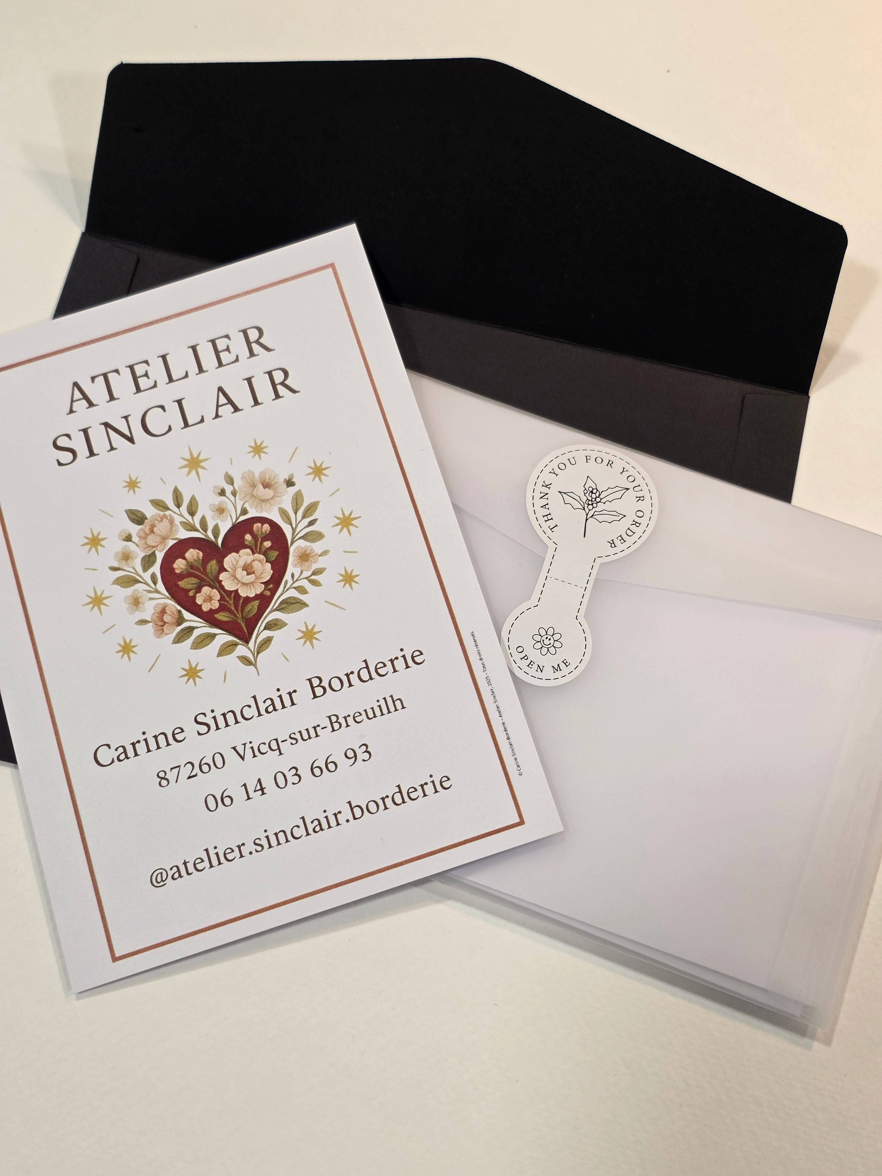 ATELIER SINCLAIR - Wholesale Thank You Card - SHARDS OF THE HEART4