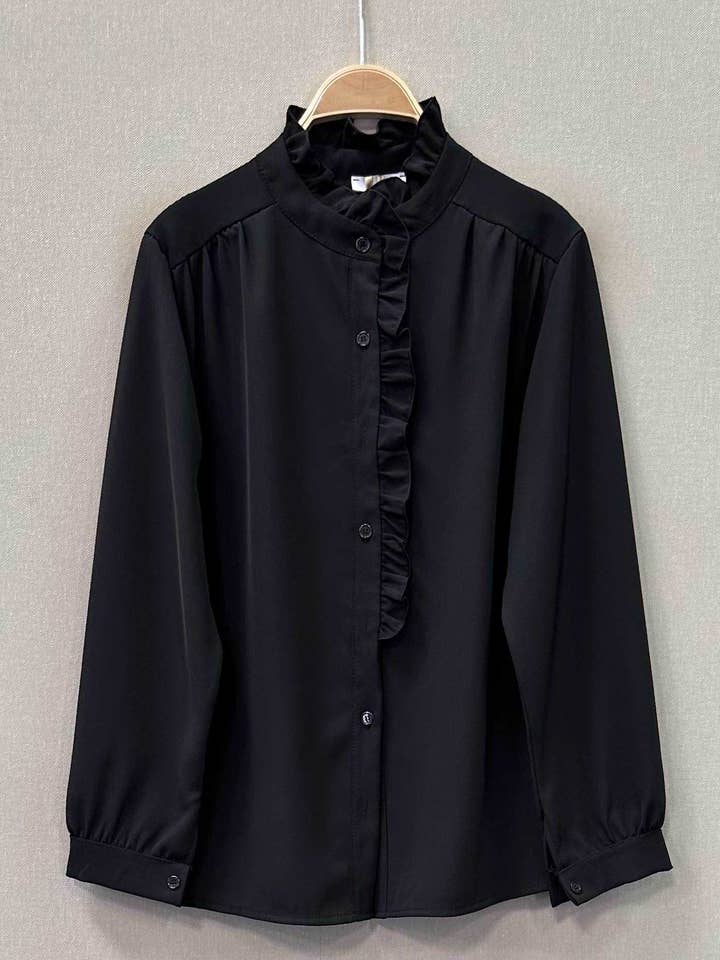 SWEET MAGIC MODA Y COMPLEMENTOS - Wholesale Button Down Shirt - Women's - MANDARIN COLLAR BLOUSE2