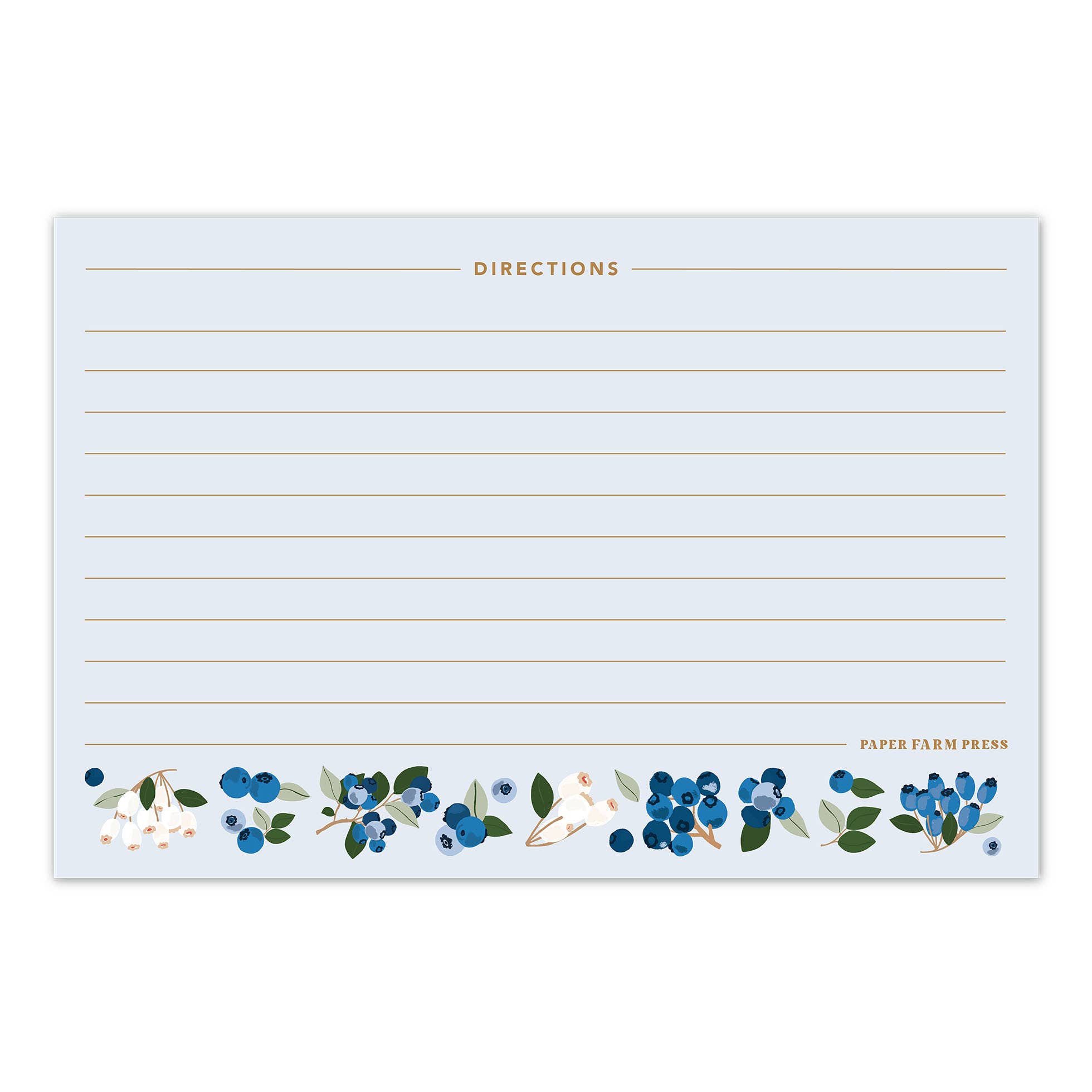 Paper Farm Press - Vente Boîte pour fiches recettes - Boîte à recettes en étain Champ de myrtilles7