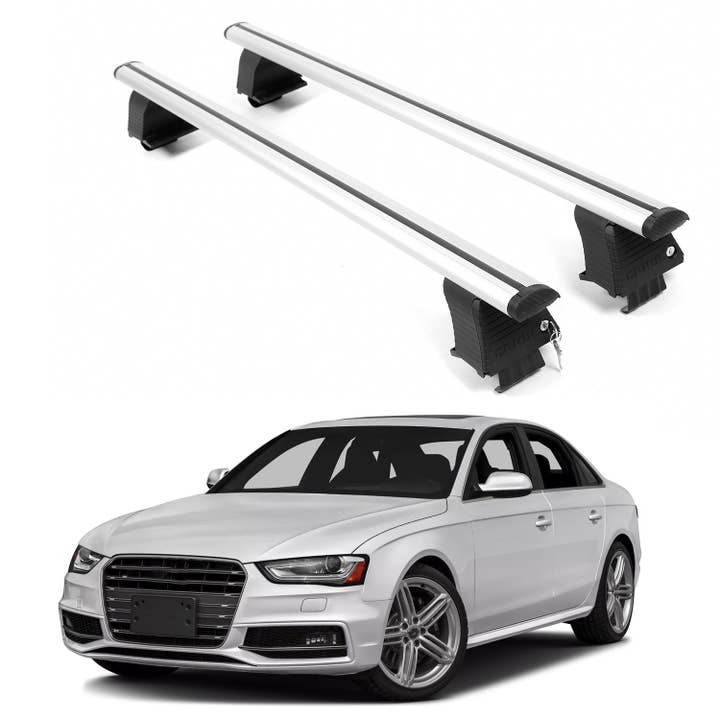 Barras Transversales de Techo ERKUL Para AUDI S4 2010-2016 Techo Desnudo Aluminio Plata para venta al por mayor de Erkul Auto USA