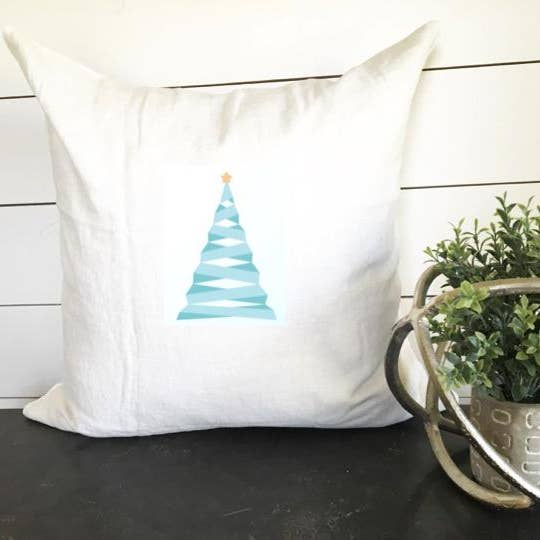 Blauer Weihnachtsbaum-Kissenbezug für den Großhandel von Design District Co