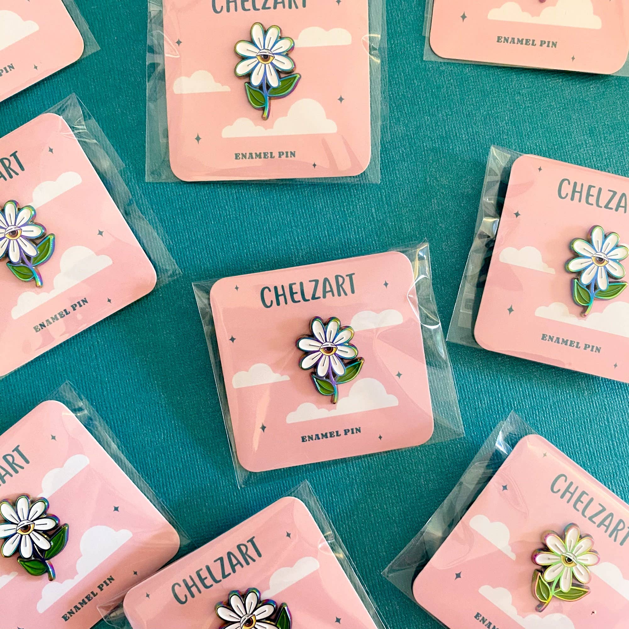 Chelzart - Venta al por mayor Botón/prendedor - Alfiler esmaltado Daisy | Ideas de regalo para margaritas | Accesorios Daisy3