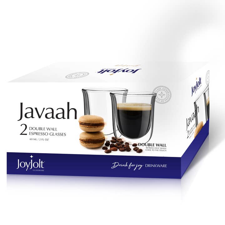 JoyJolt - Wholesale Cocktail/Liquor Glass - Jaavah Double Wall Espresso Glasses, Set of 23