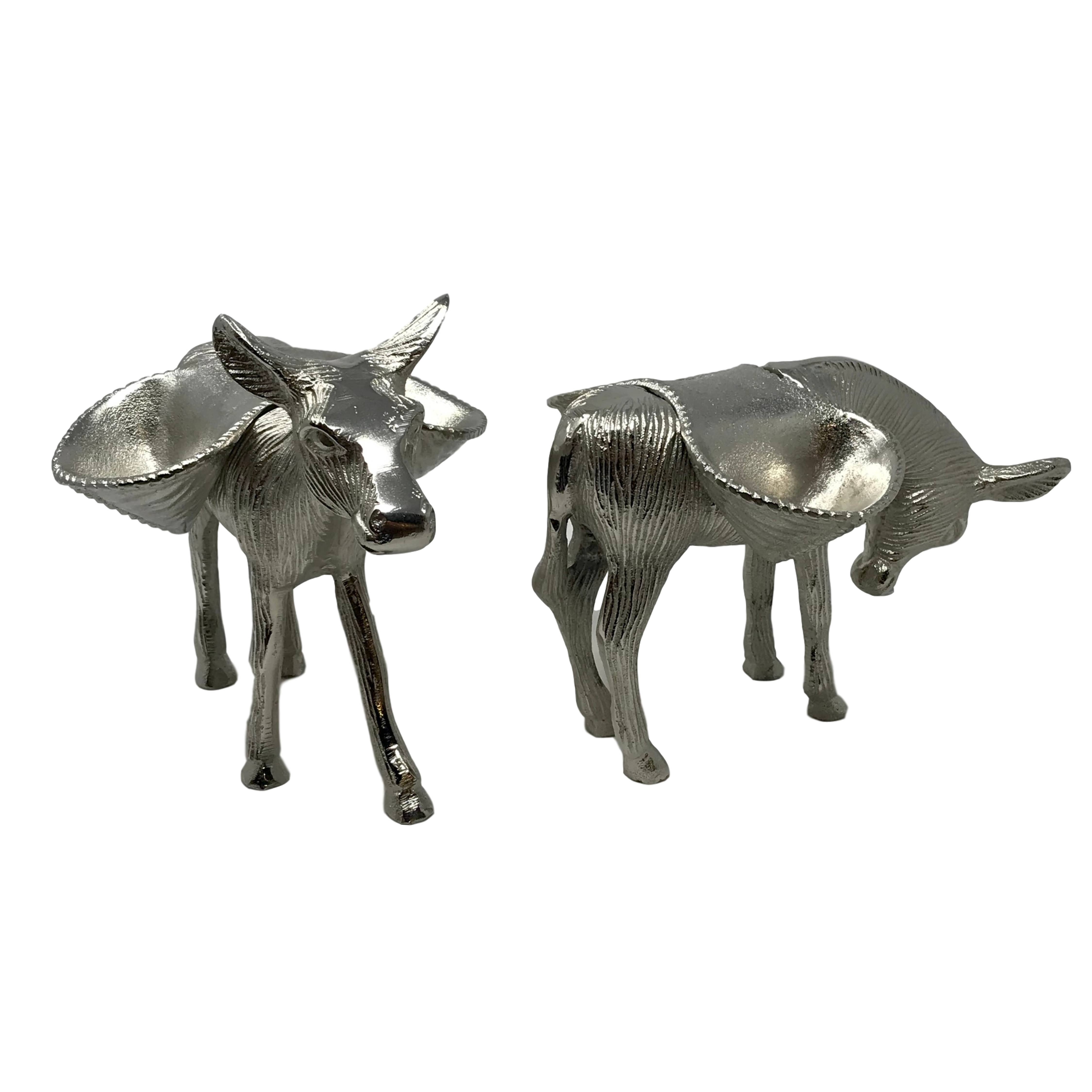 Wilco Home – wholesale Decorative plate/dish/bowl – Set/2 Donkey Figures with Side Saddle Serving Dishes6