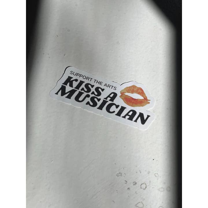 Literary by Ava - Wholesale Sticker - Kiss a Musician Kiss-Cut Sticker - Glitter/Glossy Waterproof1