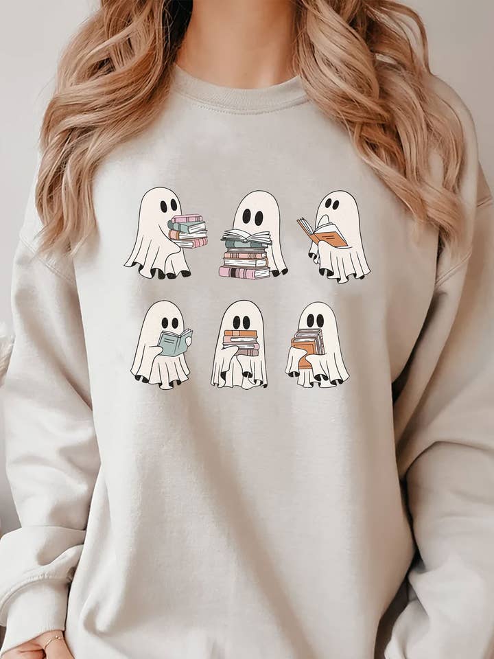 Ghost Reading Books Unisex Sweatshirts for wholesale by Top Avenue
