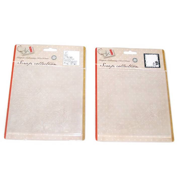 EMBOSSING FOLDER 14X14 CM. ASSORTED-2 for wholesale by Aktual / Dekora Import S.A