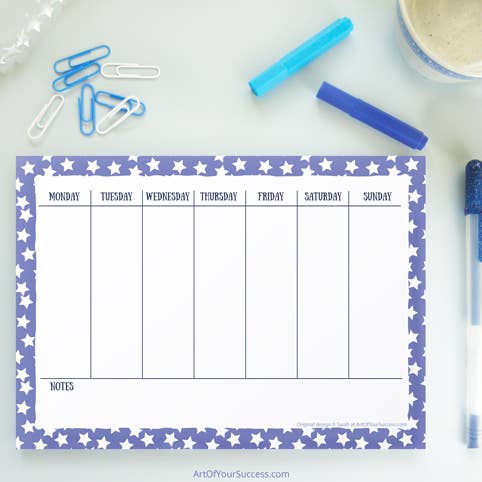 Weekly Planner Pad for wholesale by Art Of Your Success