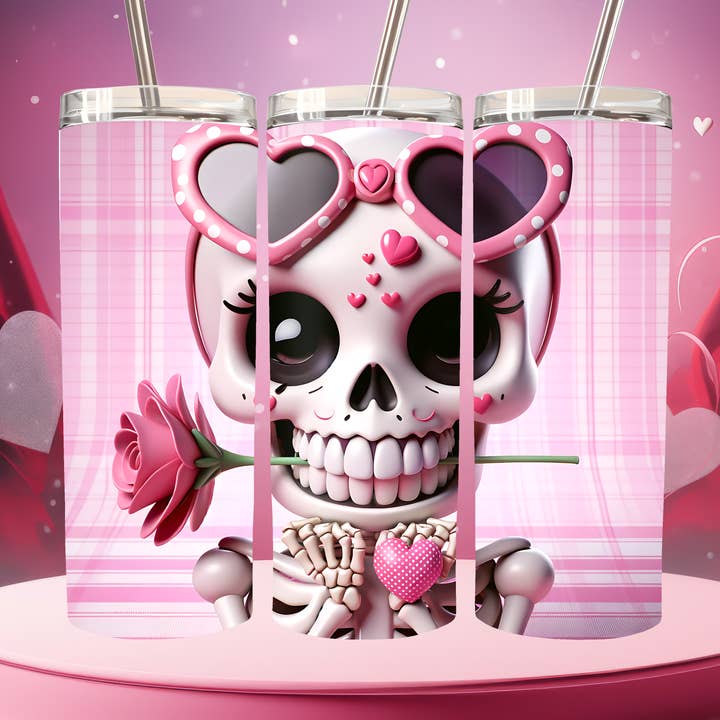 gobelet en forme de crâne de Saint-Valentin pour la vente par Tipzee Gypzy