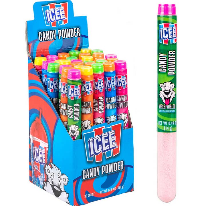 iSweet.ca - Wholesale Hard Candy - (S1-07) KoKo Icee Sour Candy Powder Tubes 0.49oz x30 units