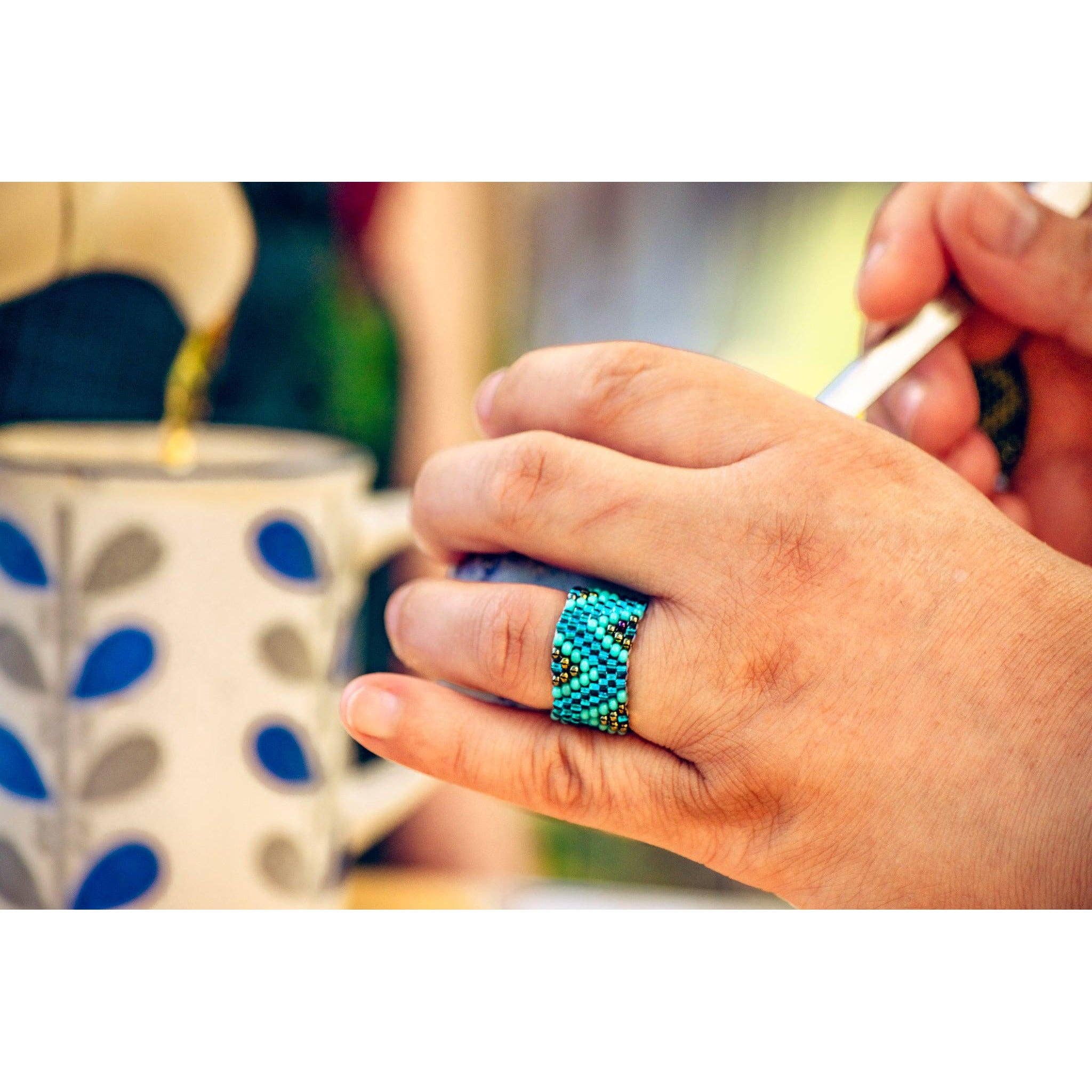 Lumily – wholesale Band/stacked ring – Tania Seed Bead Ring (Assorted) - Guatemala17