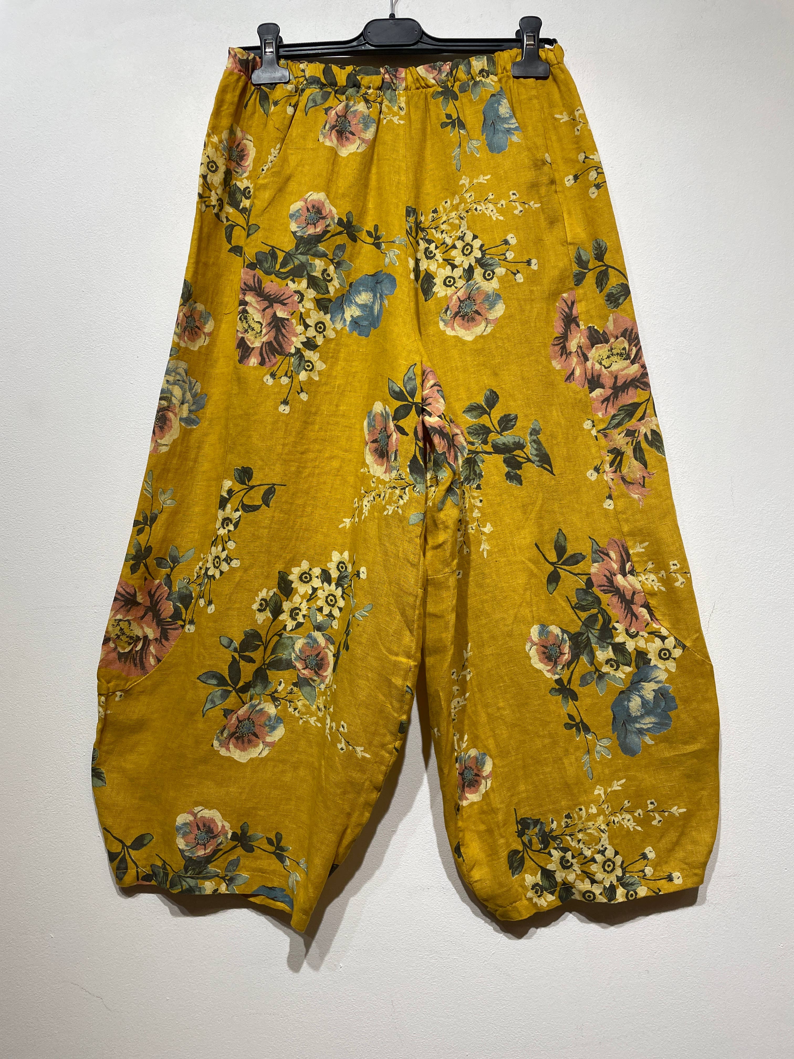 LINEN & COTTON HOUSE - Wholesale Broek - Dames - 75096 linnen broek met zakken en nieuwe print13