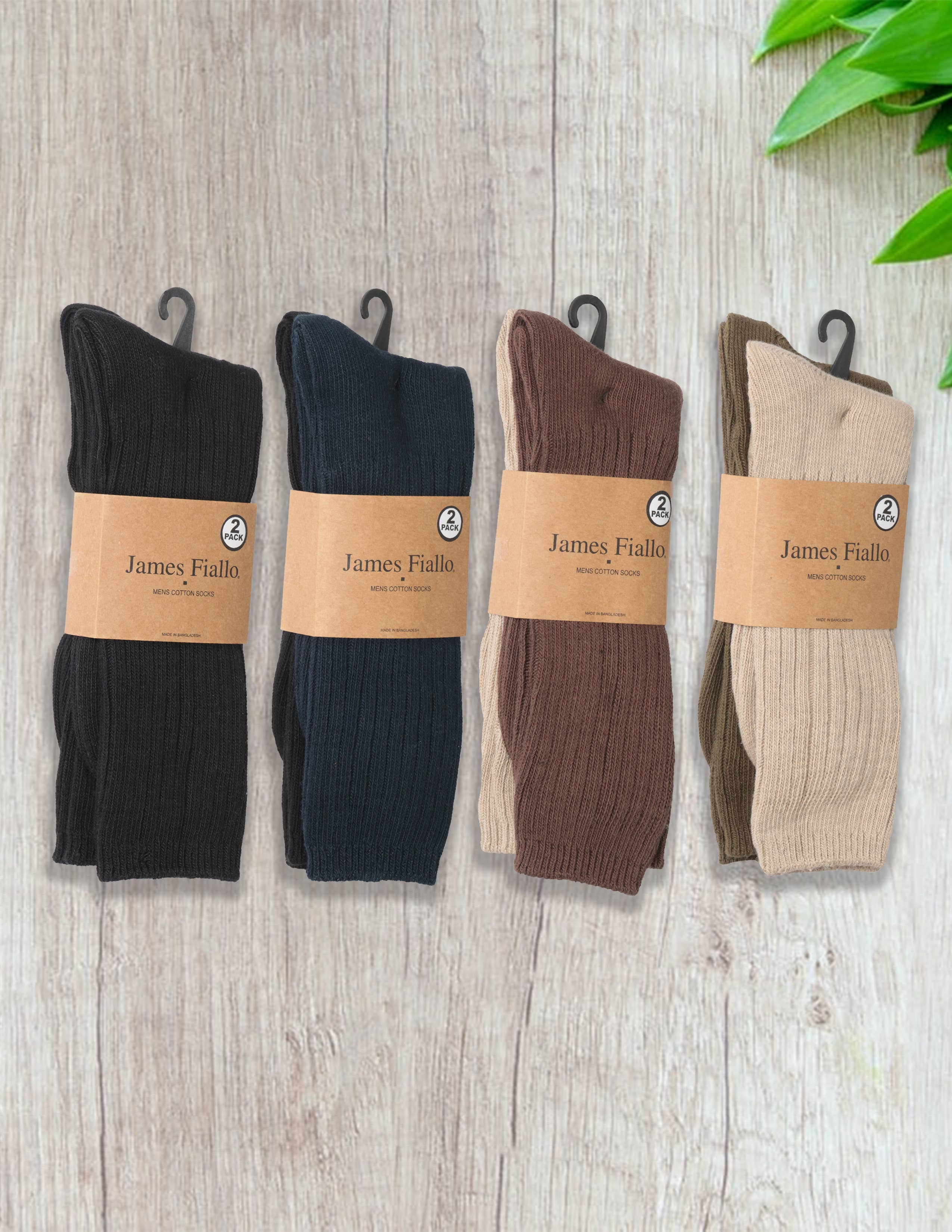 Isadora, Tipi toe, & James Fiallo – wholesale Socks – Men's – Men's James Fiallo 2 Pack Colored Athletic Dress Crew Socks1